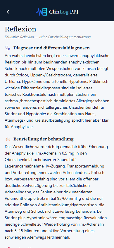 KI-Reflexion: klinische Einschätzung